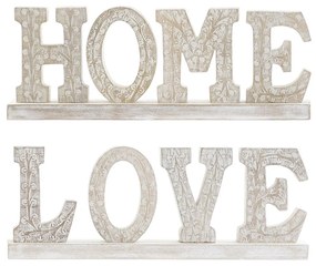 Декоративна фигурка DKD Home Decor Бял Дърво манго (40,5 x 5 x 15 cm) (2 броя)