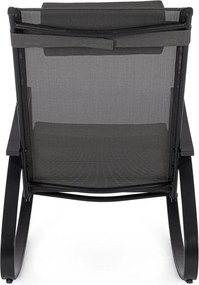 Антрацитен метален градински стол Ercolano – Bizzotto