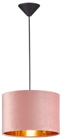 Розово висящо осветително тял с текстилен абажур Aura – Fischer &amp; Honsel
