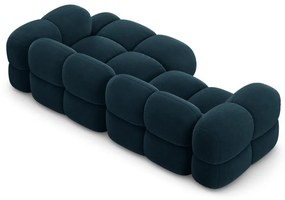 Тъмносин кадифен ъглов диван (десен ъгъл) Loretto – Cosmopolitan Design