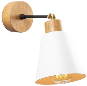 Бяла и естествена стенна лампа Manavgat – Opviq lights