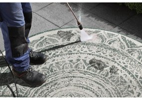 Зелен и кремав килим за открито, ø 200 cm Siruma - NORTHRUGS