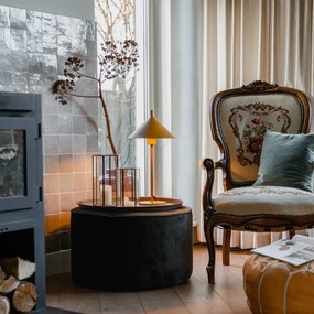 Дизайнерска настолна лампа жълта - Triangolo