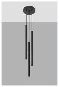 Черно висящо осветително тяло Fideus - Sollux