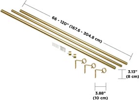 Стоманен разтегателен корниз 168 - 305 cm Cappa - Umbra