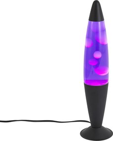 Лампа Лава лилава с бял восък, включително LED - Molten Lava