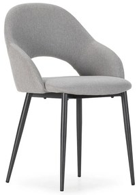 Светлосиви тапицирани трапезни столове в комплект 2 бр. Lia – Marckeric