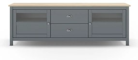 Маса за телевизор сиво-зелена от масивен бор 180x59x40 cm Misti – Marckeric