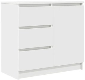 861571 vidaXL Бюфет с чекмеджета, бял, 71x35x65 см, инженерно дърво