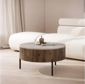 ФРИДА Бежово Таупе / Елегантен Орех – МОДЕРНА ХОЛНА МАСА С ПОВДИГАЩ ПЛОТ И СКРИТО ПРОСТРАНСТВО ЗА СЪХРАНЕНИЕ