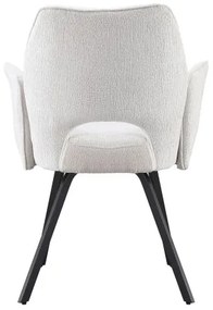 ТУЛИП Светло бежово (тъкан UF980-02) - МОДЕРЕН ТАПИЦИРАН СТОЛ С ПОДЛАКЪТНИЦИ ЗА ДНЕВНА/ТРАПЕЗАРИЯ/ОФИС ЛОФТ