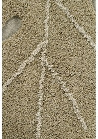 Ръчно изработен памучен детски килим подходящ за пране в цвят каки 120x180 cm Monstera Olive – Lorena Canals