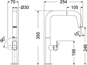 Смесител за кухня Eva Vicario-Бронз