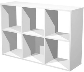 Лавица Artexport Home Office 6 отделения Бял меламин (104,1 x 29,2 x 69,8 cm)