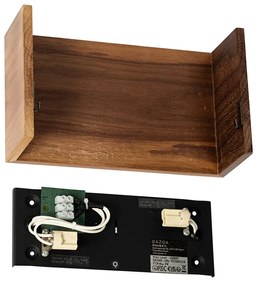 Ръстична стенна лампа орехово дърво - Otan