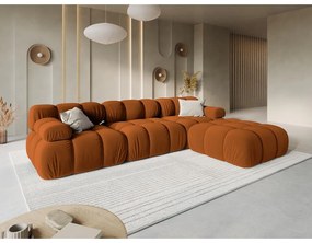 Оранжев кадифен диван 282 cm Bellis - Micadoni Home