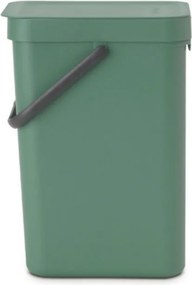 Кош за разделно събиране на боклук Brabantia Sort&Go 1003235, 16 л, Дръжка, Възможност за стенен монтаж, Тъмнозелен