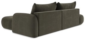 Кафяв сгъваем ъглов диван (десен ъгъл) Hale – Makamii