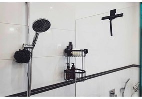 Черен висящ самоносещ метален комплект аксесоари за баня Classic - Wenko