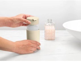 Дозатор за течен сапун Brabantia ReNew 1006264, 250 мл, Нехлъзаща основа, Без прокапване, Бежов