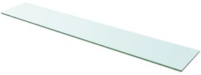 243849 vidaXL Плоча за рафт, прозрачно стъкло, 110 x 20 см