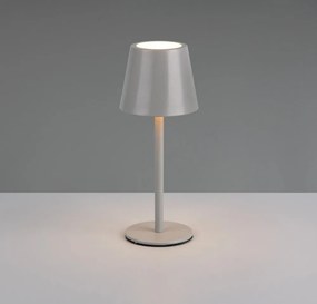 Сива LED настолна лампа с метален абажур (височина 21 cm) Diaz – Reality