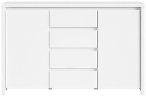 Скрин с две врати и четири чекмеджета KASPIAN KOM2D4S бял