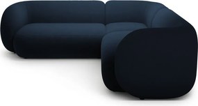 Син кадифен ъглов диван Kate – Micadoni