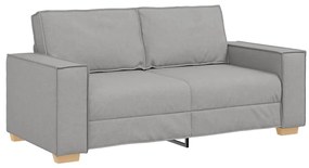 4104988 vidaXL Двуместен диван, облачно сив, 140 см, плат