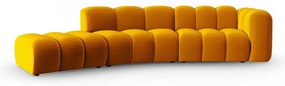 Жълт ъглов диван (десен ъгъл) Lupine – Micadoni Home