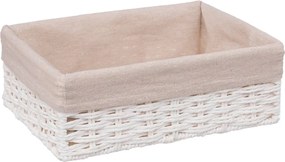 Комплект от 2 коша за съхранение 5five Costa, Хартия и памук, Бели