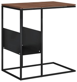 343104 vidaXL Странична маса, черна, 55x36x59,5 см, инженерно дърво