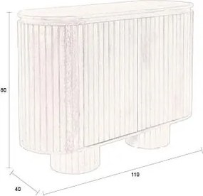 Тъмнокафяво шкафче от масивно манго 110x80x40 cm Kenji – Dutchbone