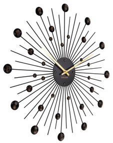 Часовник в черно , ø 50 cm Sunburst - Karlsson