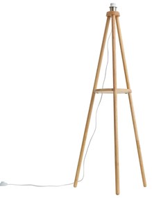 Скандинавска подова лампа триножник дърво - Lou