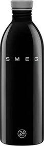 Бутилка Smeg Urban WBF02BL, 1 л, Херметично затваряне, Без ВРА, Неръждаема Стомана, Черна