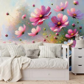 Тапет – Цветни полски цветя в разцвет