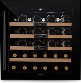 Klarstein Vinsider 36 Built-In Uno, охладител за вино за вграждане, 36 бутилки, 92 литра, неръждаема стомана