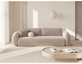 Бежов кадифен сгъваем/с място за съхранение диван 262 cm Tonale – Cosmopolitan Design