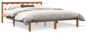 844811 vidaXL Рамка за легло без матрак, восъчнокафяв, 160x200 см, бор масив