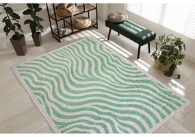 Зелен килим подходящ за пране 60x100 cm Green Zebra – Vitaus