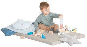 Бежово детско килимче за игра 78x100 cm Greyish gesteppt – Roba