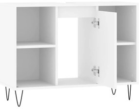 831628 vidaXL Шкаф за баня, бял, 80x33x60 см, инженерно дърво