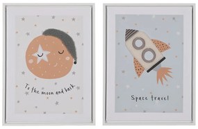 Детски картини в комплект от 2 бр. 30x40 cm Space – Ixia