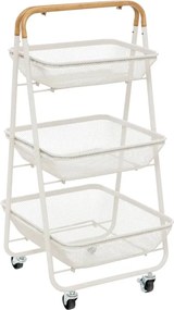 Кухненска количка 5five Mayaj, Метал, 3 нива - Слонова кост