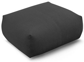 Тъмносива табуретка от рипсено кадифе Voltaire – Bobochic Paris