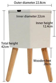 Бяла самонапояваща се саксия , ø 22,8 cm Calla - Tomasucci