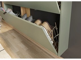 Зелено-сив шкаф за обувки с панти Ameca - Germania