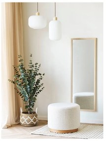 Бежова табуретка от прежда с примки от букле Daisy – House Nordic