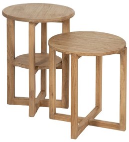 Кръгла странична масичка от масив от минди ø 40 cm Dala – Ixia